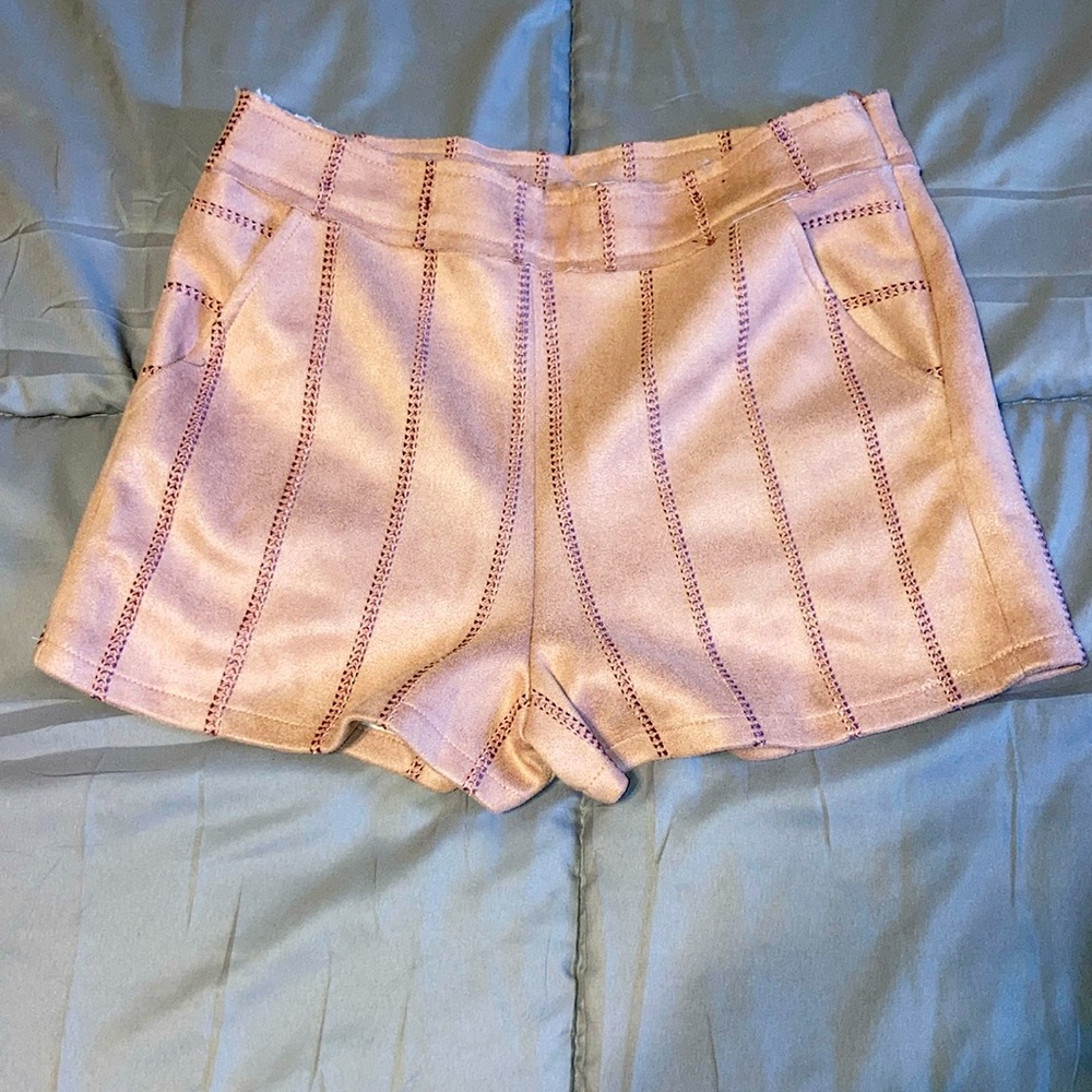 She & Sky Pink Suede Shorts